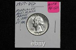 1957-D/D Washington Quarter Misplaced Mint Mark Cherrypickers FS-501 1P6G