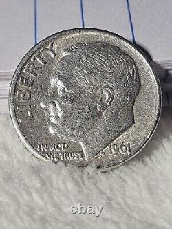 1961 Dime D Mint Mark The 1 In The Date And The D Mint Mark Has Error 90% Silver