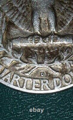 1962 d silver quarter DDO with double punched mint mark