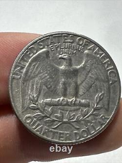 1965 Liberty Quarter No Mint Mark Error Lettering Slant Error On Back A Of USA