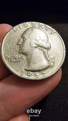 1965 No Mint Mark Washington Double-Die, Wrong Planchet, RARE Error Quarter