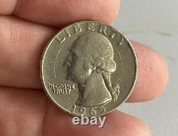 1965 Washington Quarter/ Circular Machine Error/No Mint Mark/Rare Coin/Multiple