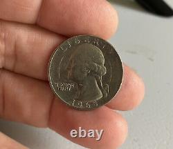 1965 Washington Quarter/ Circular Machine Error/No Mint Mark/Rare Coin/Multiple