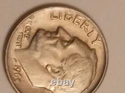 1965 dime no mint mark Roosevelt Dime with Incomplete in god we trust