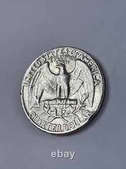 1966 Liberty Quarter Dollar US Coin No Mint Mark Rare Mint Error Damaged