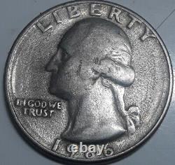 1966 Liberty Quarter Dollar US Coin No Mint Mark/Reverse Error Great Condition