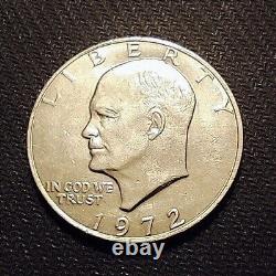 1972 Eisenhower Silver Dollar Coin-No mint mark/die clash and more