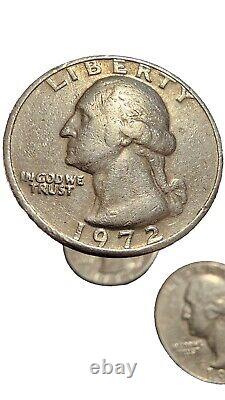 1972 No Mint Mark, Washington Quarter. DDR, DDO Errors. Great Condition