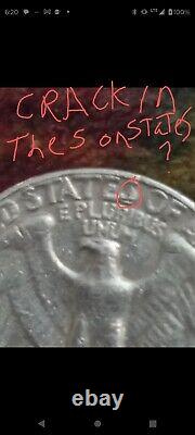 1974 Washington Quarter- No Mint Mark- US Coin- Circulated- Rare Rim Error