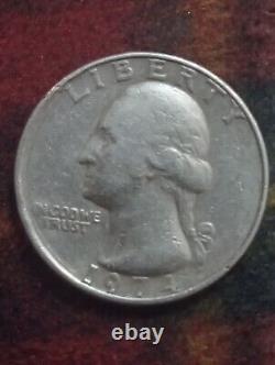 1974 Washington Quarter- No Mint Mark- US Coin- Circulated- Rare Rim Error