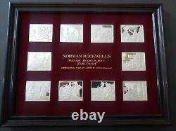 1975 Norman Rockwell Mark Twains Favororite moments. 925 Silver Proof set L/E