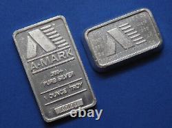 1981 USVI Ingot and A-Mark 1oz Silver Bar combo 2 bars total Lot 202