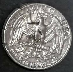 1984P Quarter Filled In Mint Mark Letters. Cud. Eagle has error