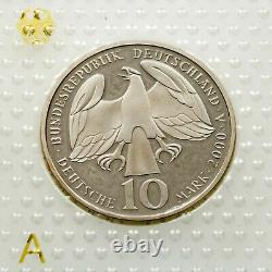 1999-2001A Germany Silver 10 Mark Proof Coins Lot of 4