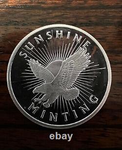 20 oz Roll of Sunshine Mint. 999 Fine Silver Eagle Rounds MintMark SI