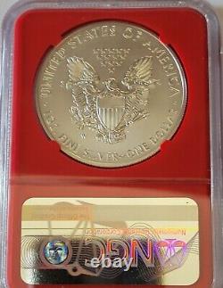 2018 W Burnished Silver Eagle W Mint Mark First Day Of Issue Ngc Ms70 Red Label