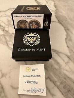 2019 Germania 5 Mark 6 Precious Metals 1oz Silver #419/500 Mintage Rare
