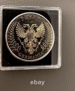 2019 Germania 5 Mark 6 Precious Metals 1oz Silver #419/500 Mintage Rare