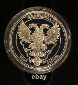 2019 Germania Mint 5 Mark Oak Leaf Proof 1 oz. 9999 Silver Coin Mintage 1,000