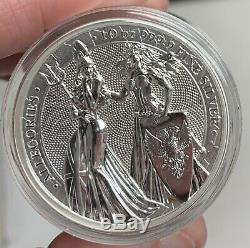2019 Germania Mint 50 Mark Allegories Britannia & Germania 10 oz Silver Coin