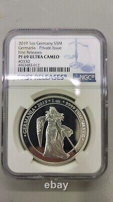2019 Germania Mint PROOF 1 oz silver 5 Mark NGC PF 69 ULTRA CAMEO #330
