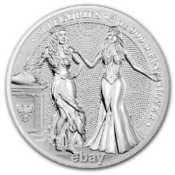 2020 Germania Mint 10Mark 2oz Silver Allegories Italia & Germania