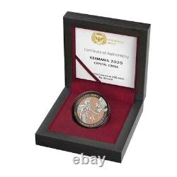 2020 Germania White Crystal Cross 1oz Silver BU Coin