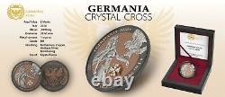 2020 Germania White Crystal Cross 1oz Silver BU Coin