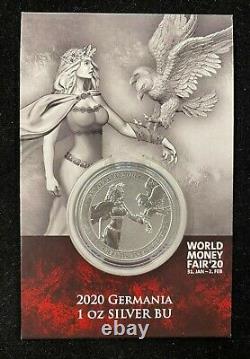 2020 Germania World Money Fair 5 Mark 1 oz BU. 999 Silver Coin Round #038/500