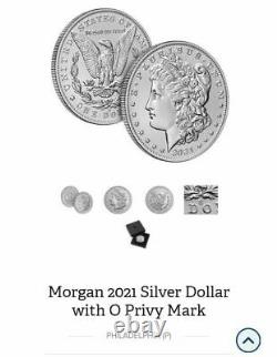 2021 4-Morgan Silver Dollars. Both Mint Marks 2xO & 2xCC