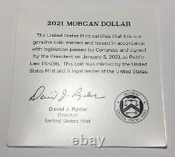 2021-CC Morgan Silver Dollar, Carson City Privy Mark, U. S Mint OGP WithCOA! 21XC