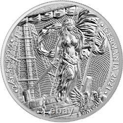 2021 Germania 2 oz. 999.9 10 Mark Silver BU Mintage of 2500 Pieces