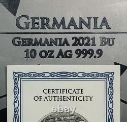 2021 Germania Mint 10oz 50 Mark Silver Round withCOA in OGP Item#J10794