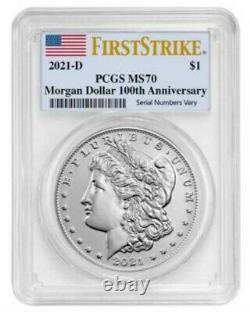2021 Morgan Silver Dollar MS70 S and D Mint Marks PCGS Set of 2 Morgans Presale