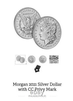 2021 Morgan Silver Dollar With CC Privy Mark Confirmed Order With Us Mint