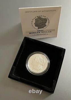 2021 Morgan Silver Dollar with CC Privy Mark 21XC US Mint Box COA