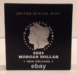 2021 O $1 Morgan Silver Dollar New Orleans Privy Mark with Mint Box & COA (21XD)