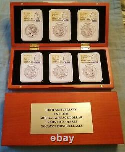 2021 Peace & CC & O Privy S, D & (p) Mint Mark Morgan's Ms70 Complete 6 Coin Set
