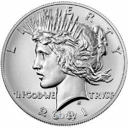 2021 Peace Silver Dollar Minted in Philadelphia no Mint Mark COA/OGP PRESALE
