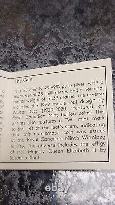 2021 W Mint Mark Canada $5 Silver Maple Leaf 1 Oz