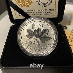2022 Canada 1 oz. Silver One-Cent Coin Farewell to the Penny W Mint Mark