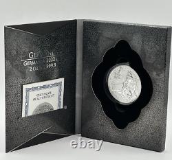 2022 Germania Mint 10 Mark 2 oz Silver BU Coin Blisterpack Box & COA. 9999