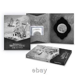 2022 Germania Mint 10 Mark 2oz Fine Silver BU Coin Blisterpack Box & COA