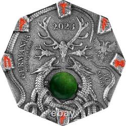 2023 2 Oz Silver 10 Mark WITCHCRAFT SEERESS High Relief Antiqued Colored Coin