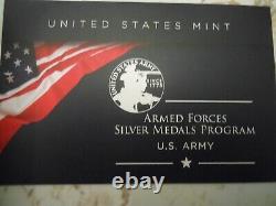 2023-99.9% Silver Medal-Honors us Army-Complete with Box and coa. Mint mark P