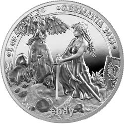 2023 Germania 5 Mark 1 oz 999 Silver Proof Coin Mint Blisterpack Capsule + COA