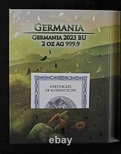 2023 Germania Mint Silver 2 oz BU 10 Mark. 9999 With Blisterpack & COA