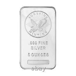5oz Sunshine Mint Silver Bar Sealed Mint Mark SI