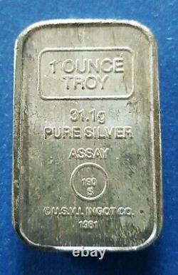 (6) 1981 A-Mark 1 oz. 999 Silver Bars U. S. V. I. Ingot (lot 190S)