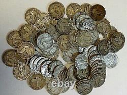 80 Coin Lot Assorted Years and/or Mint Mark Standing Liberty Quarters